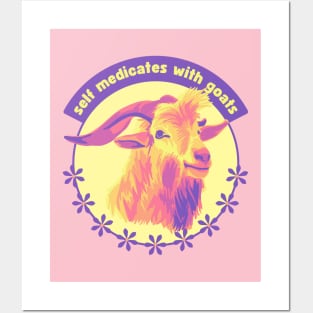 Self Medicates With Goats Posters and Art